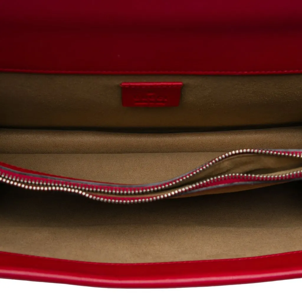 Gucci Medium GG Supreme Arabesque Dionysus Shoulder Bag Red Very good - Model View