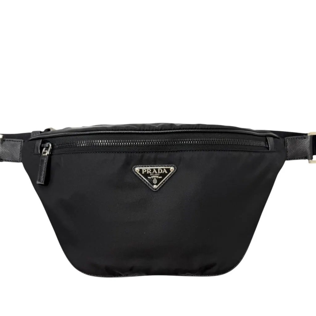Prada Tessuto Belt Bag Black Very good - Front View