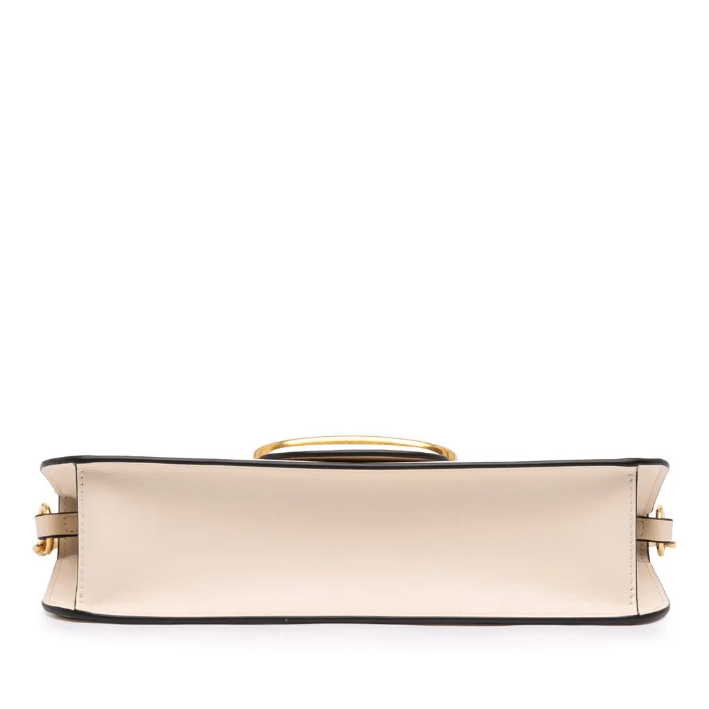 Valentino Medium Calfskin VLogo Loco Satchel White Leather Very good - Inside View