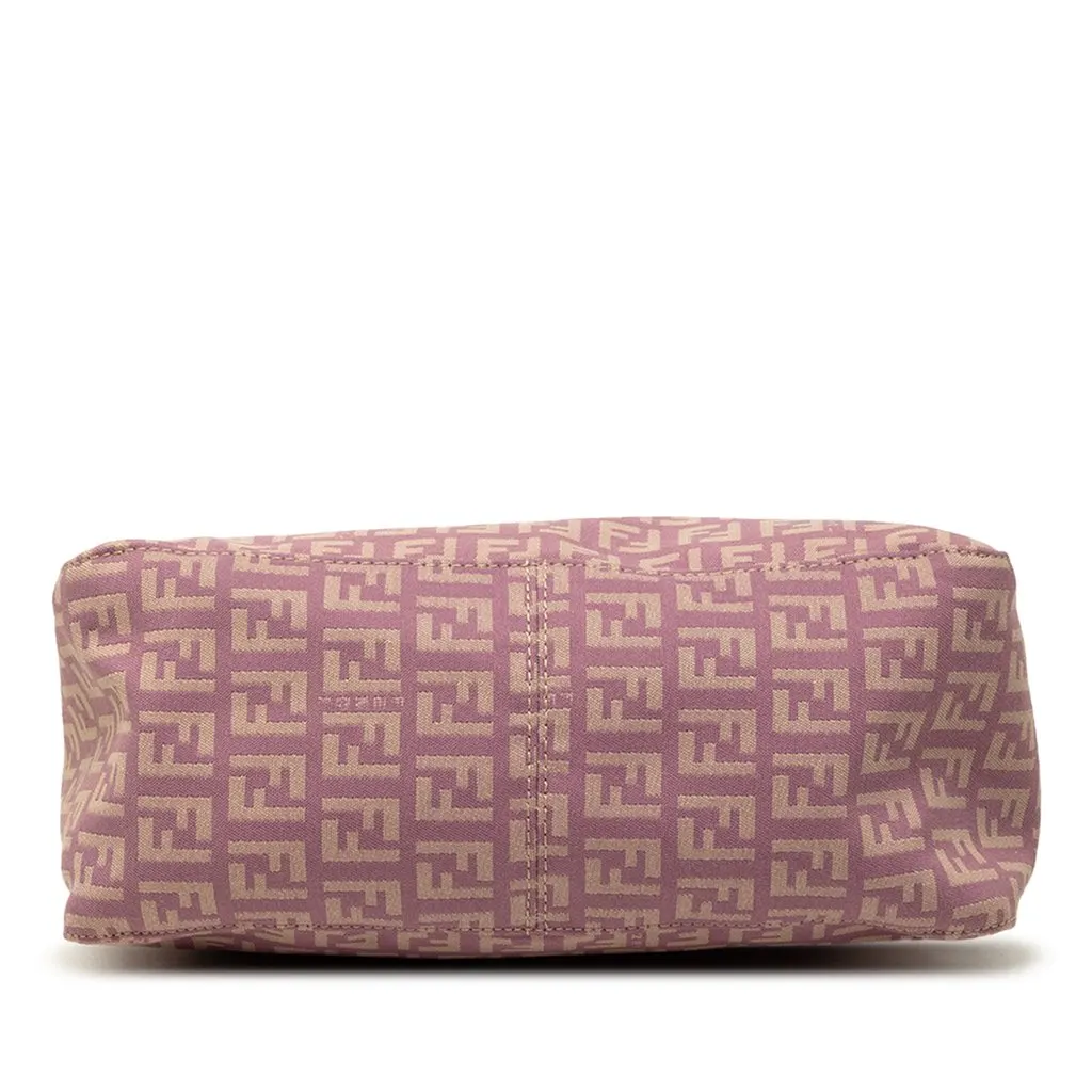 Fendi Zucchino Canvas Handbag Pink Very good - Inside View