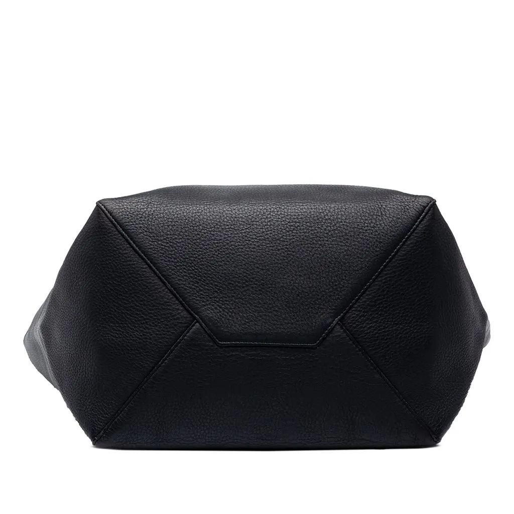 Celine Grained Calfskin Horizontal Cabas Tote Black Leather Very good - Inside View