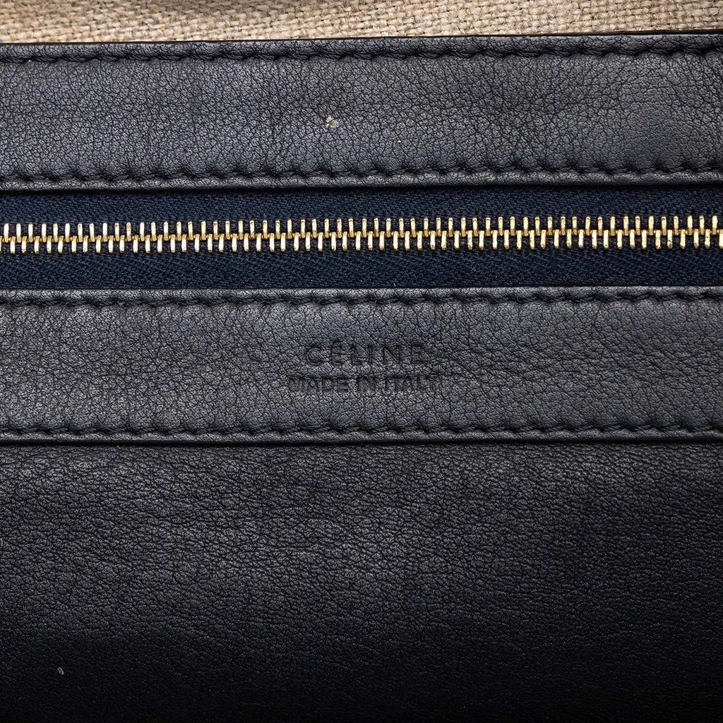 Celine Grained Calfskin Horizontal Cabas Tote Black Leather Very good - Box View