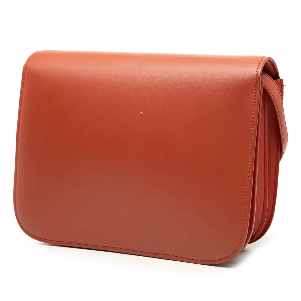 Celine Medium Calfskin Classic Box Orange Leather Very good - Back View