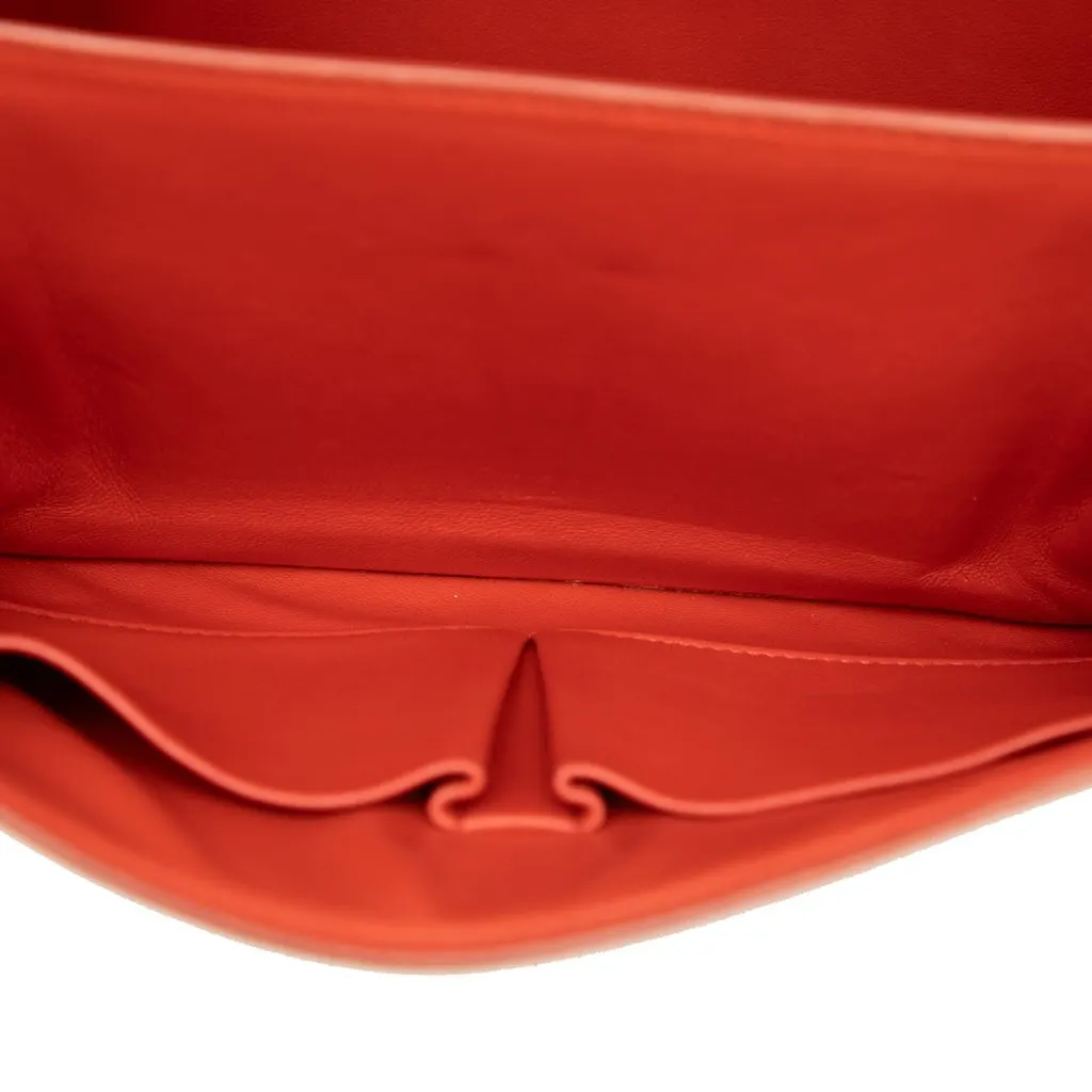 Celine Medium Calfskin Classic Box Orange Leather Very good - Model View