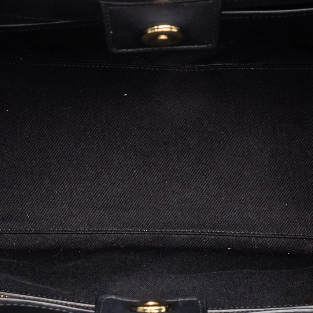 Dolce & Gabbana Canvas DG Logo Shopper Tote Blue Canvas Good - Model View