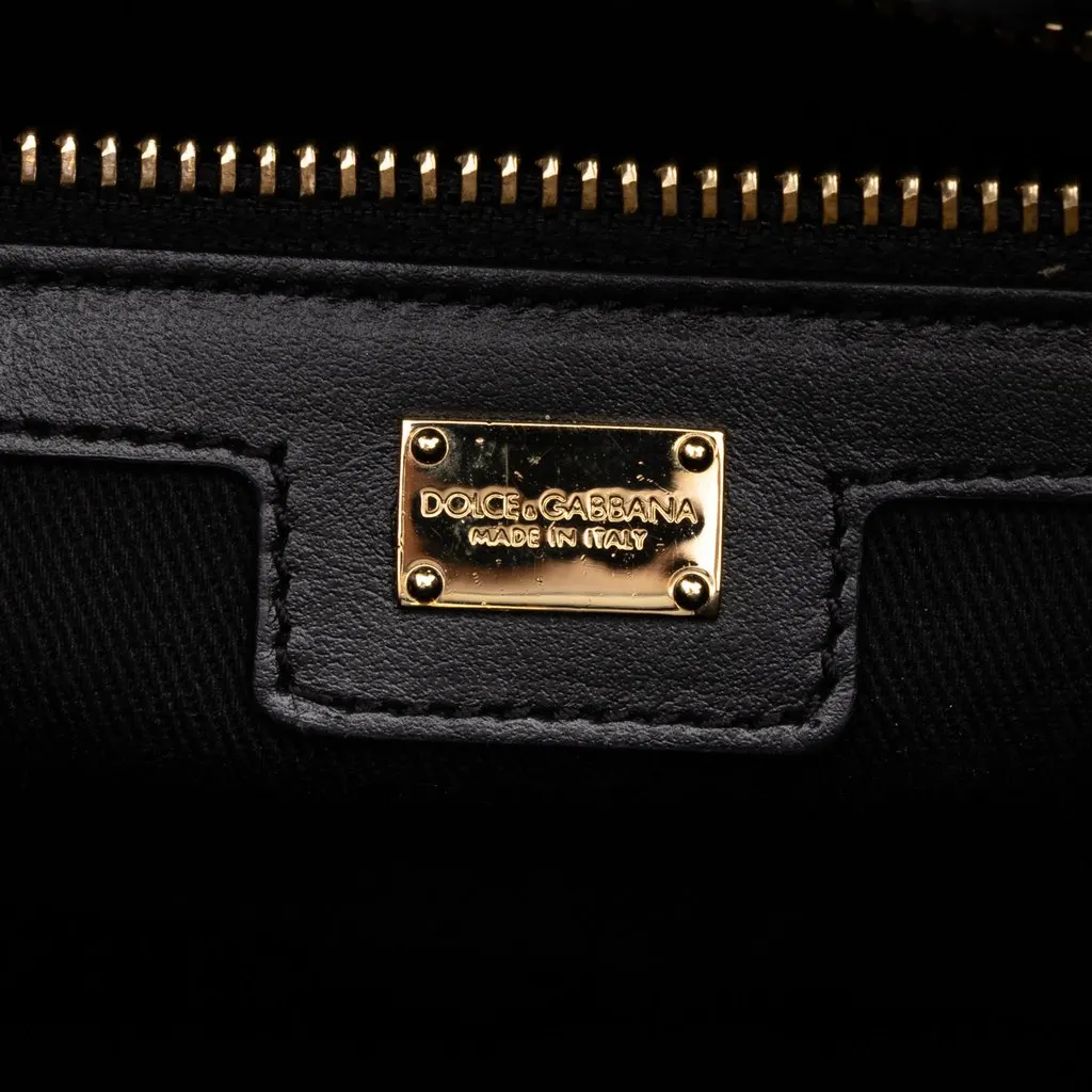 Dolce & Gabbana Canvas DG Logo Shopper Tote Blue Canvas Good - Box View