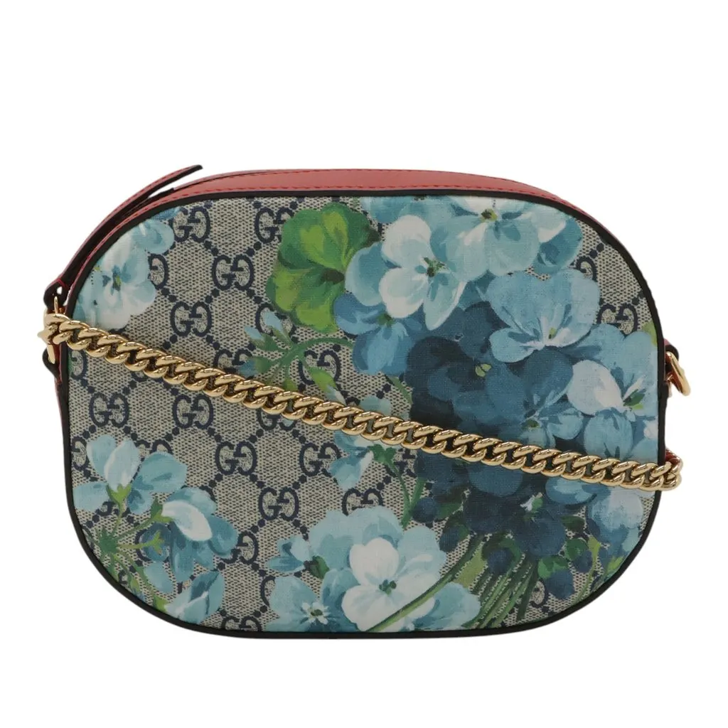 Gucci GG Supreme Blooms Chain Crossbody Beige Very good - Front View