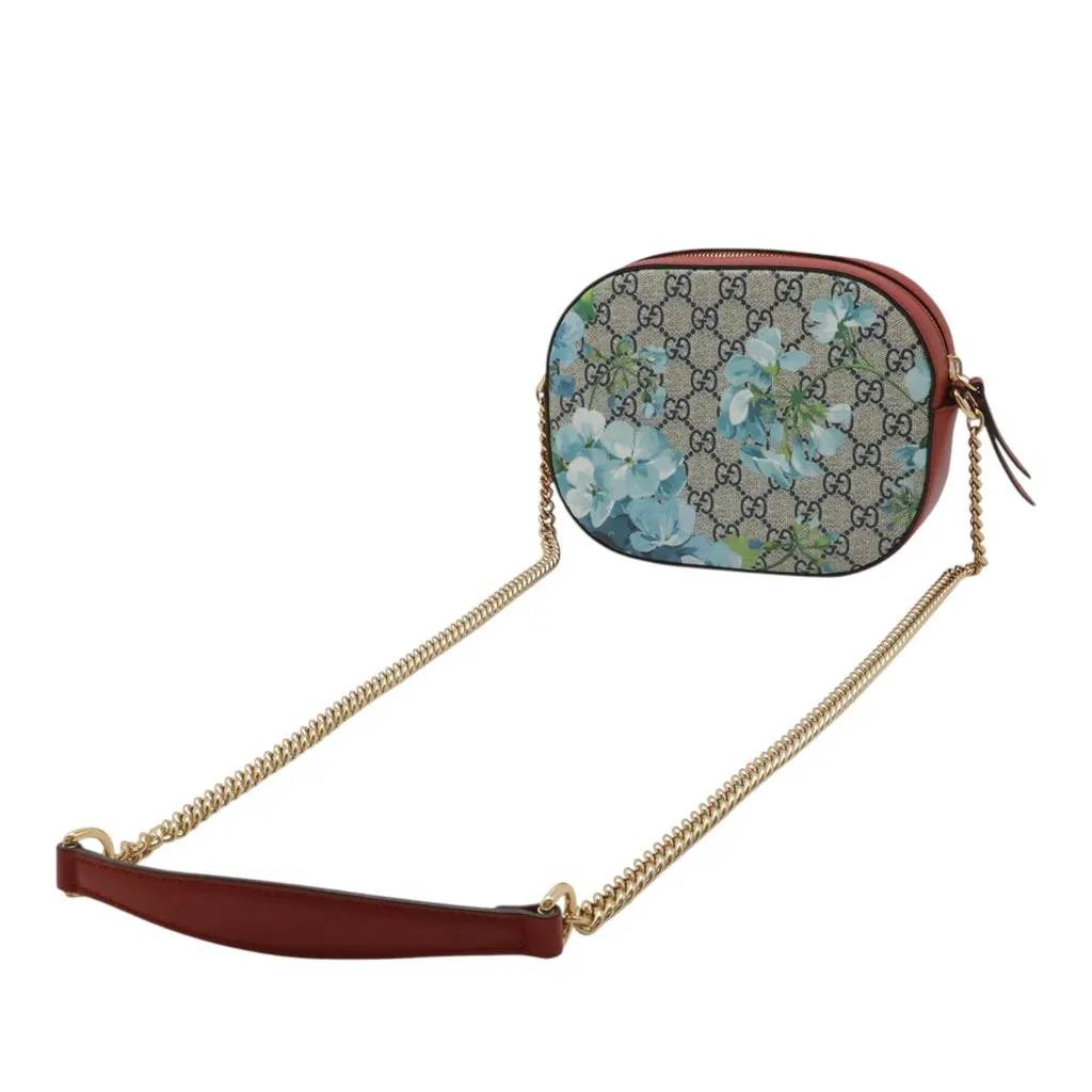 Gucci GG Supreme Blooms Chain Crossbody Beige Very good - Back View