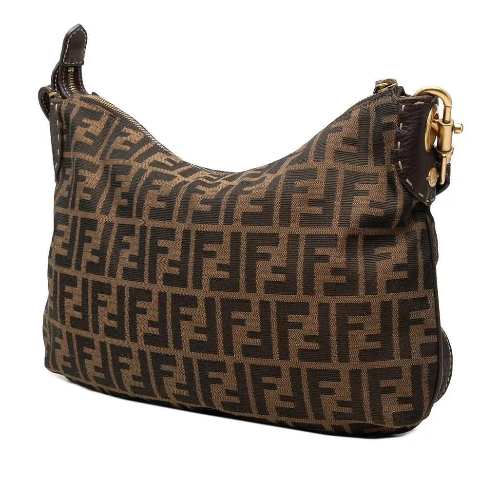 Fendi Zucca Canvas Crossbody Brown Very good - Back View