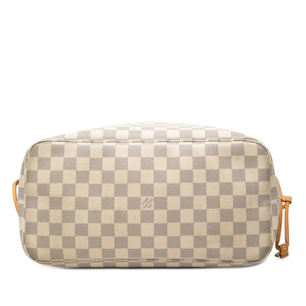 Louis Vuitton Damier Azur Neverfull MM White Very good - Inside View
