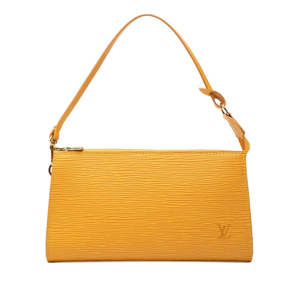 Louis Vuitton Epi Pochette Accessoires Yellow Leather Very good - Front View