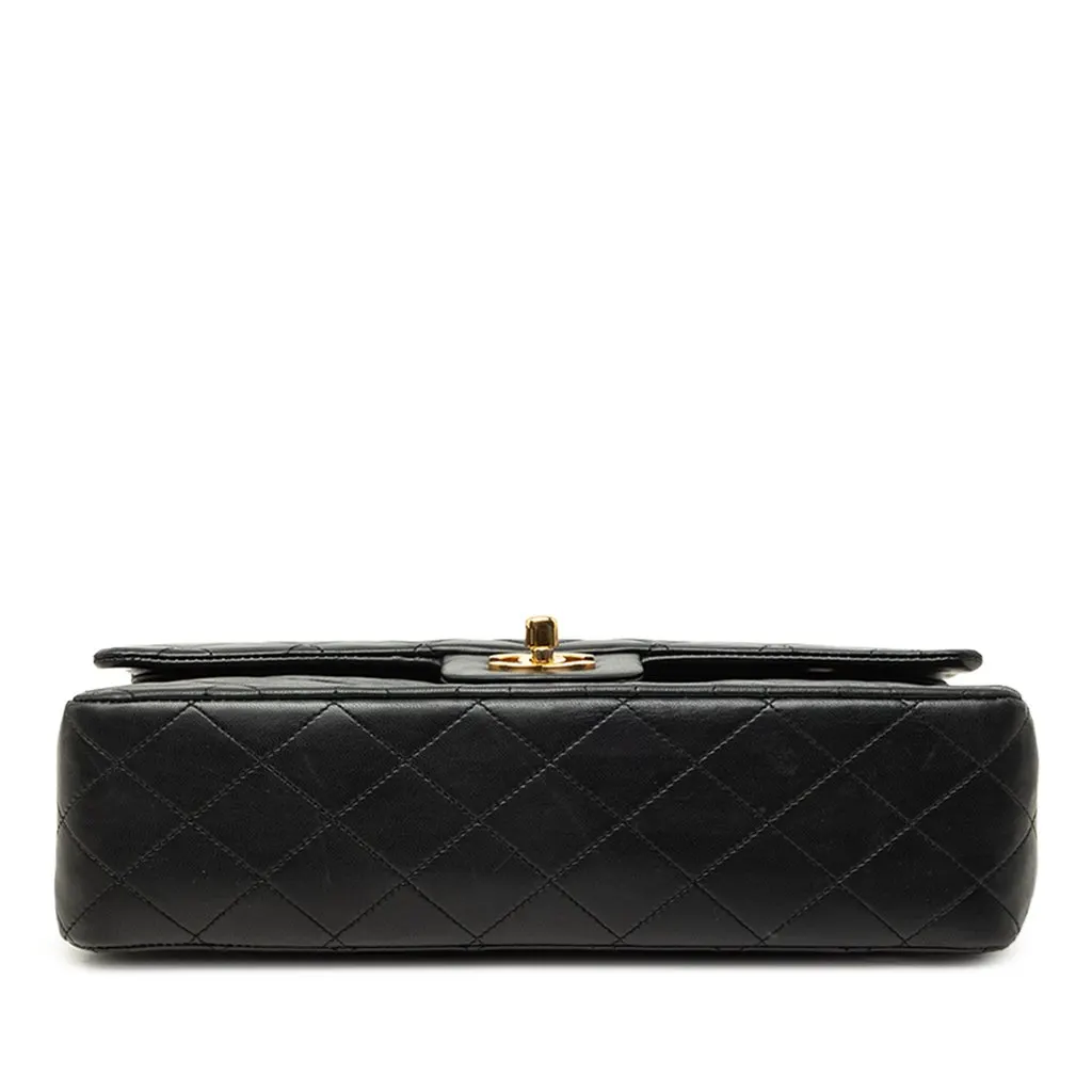 Chanel Medium Classic Lambskin Double Flap Black Leather Very good - Inside View