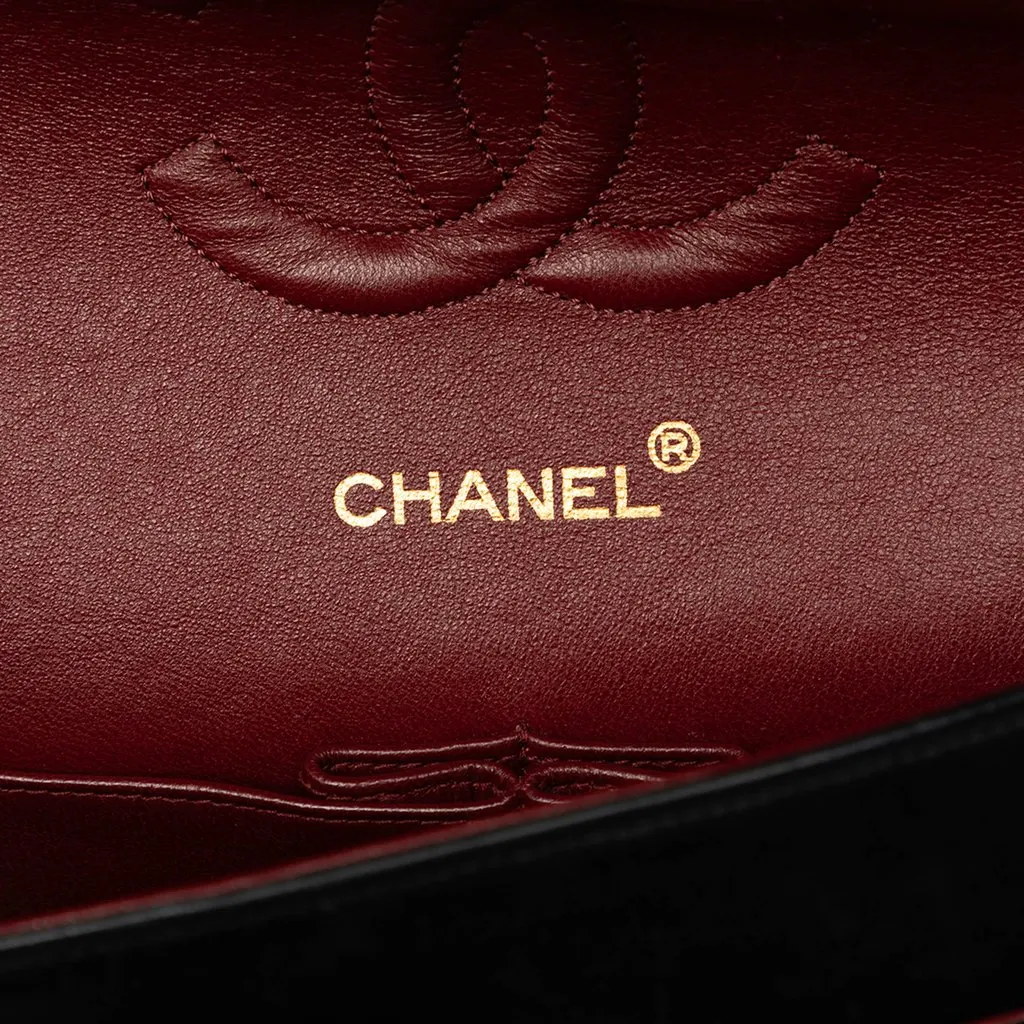 Chanel Medium Classic Lambskin Double Flap Black Leather Very good - Box View