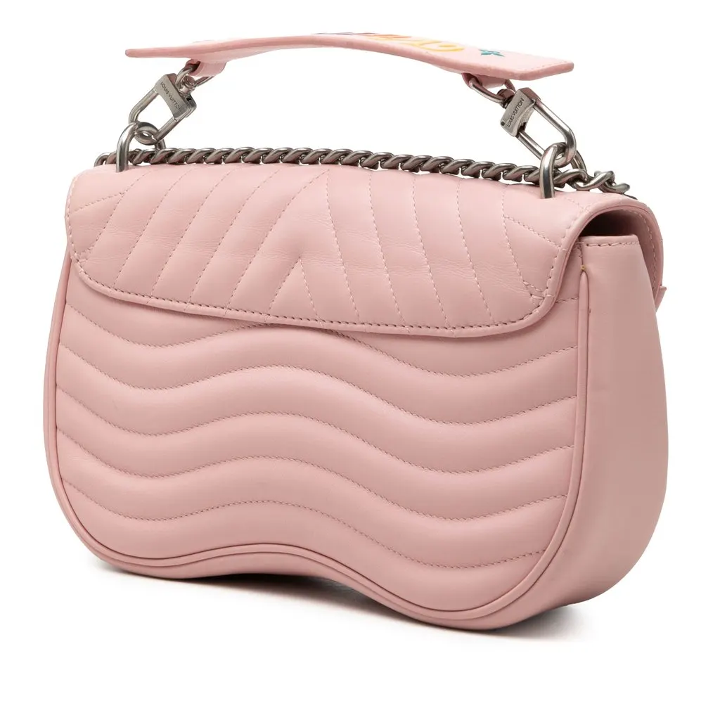 Louis Vuitton New Wave Chain Bag MM Pink Leather Very good - Back View