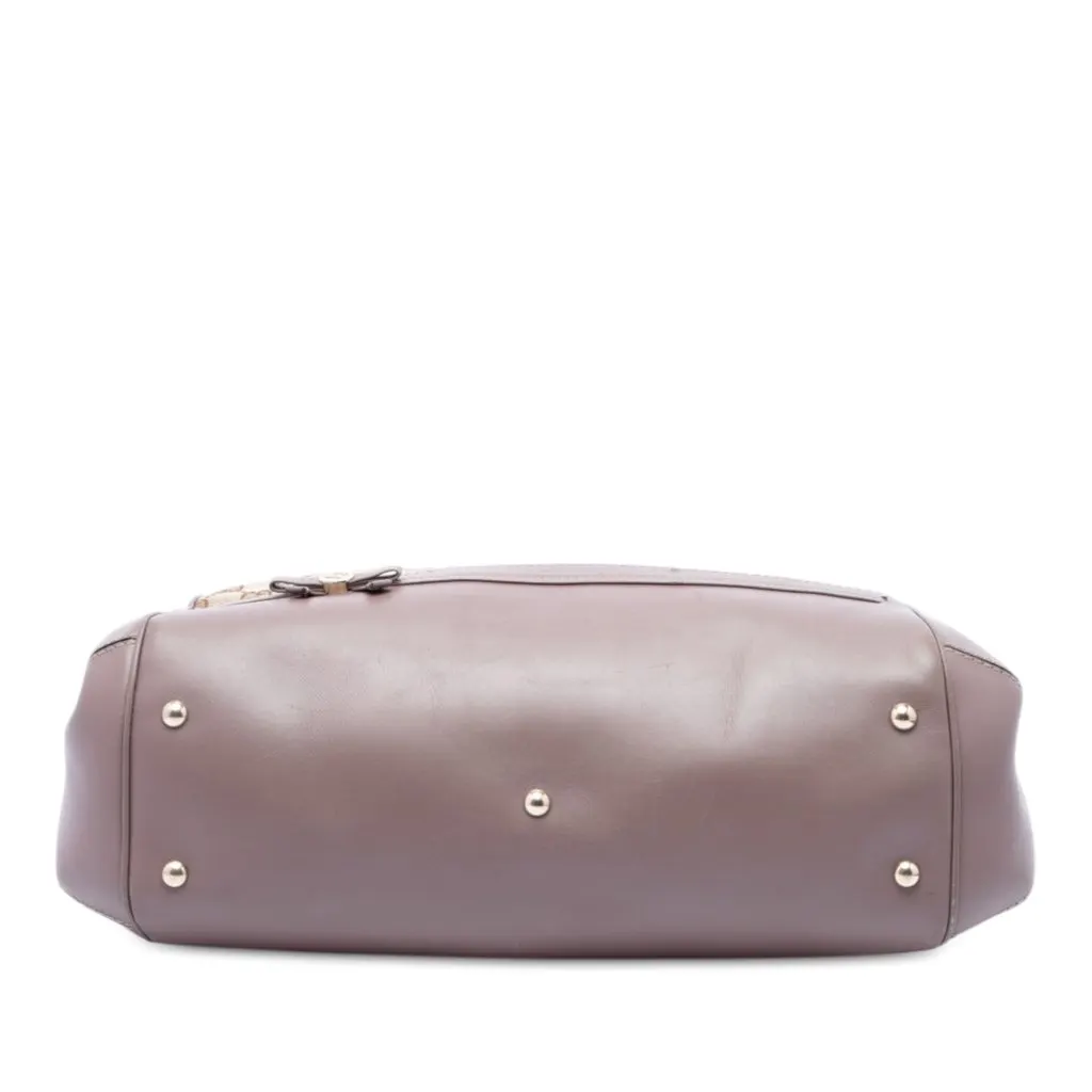 Gucci GG Canvas Mayfair Satchel Beige Canvas Good - Inside View
