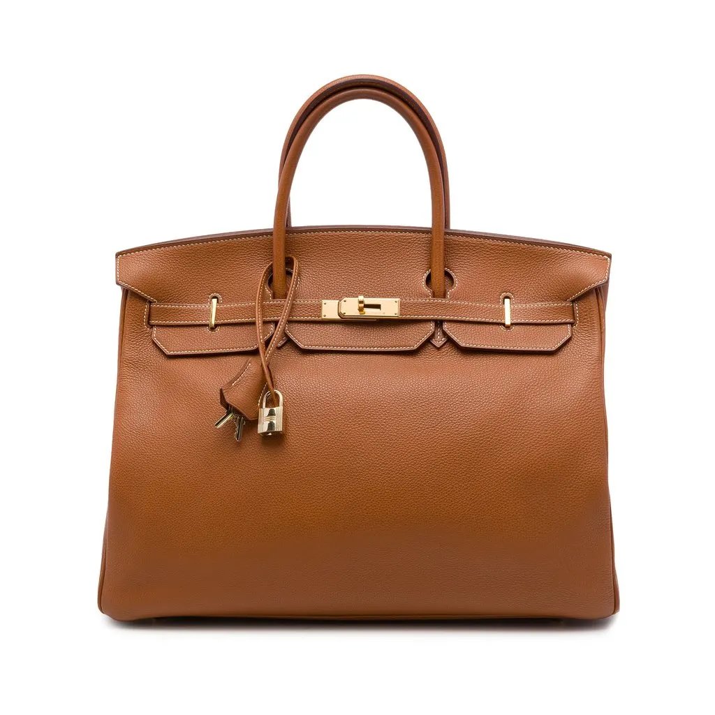 Hermès Togo Birkin Retourne 40 Brown Leather Very good - Front View