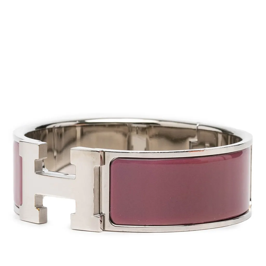 Hermès Wide Enamel Clic Clac H Bracelet PM Red Enamel Very good - Back View