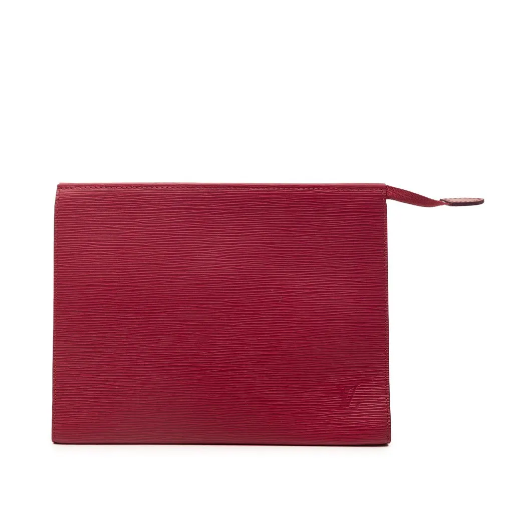 Louis Vuitton Epi Toiletry Pouch 26 Red Leather Very good - Front View
