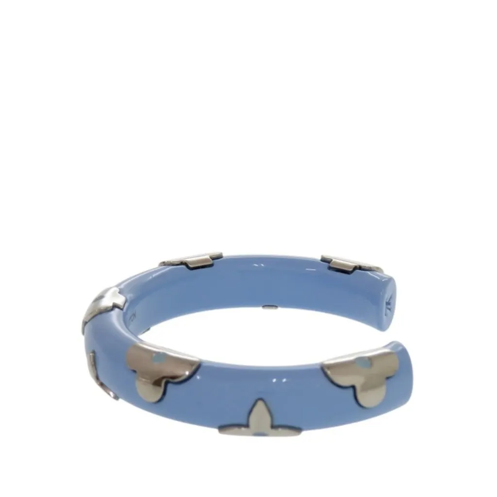 Louis Vuitton Resin and Brass Daily Monogram Cuff Bracelet Blue Plastic Very good - Inside View