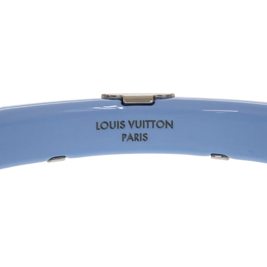 Louis Vuitton Resin and Brass Daily Monogram Cuff Bracelet Blue Plastic Very good - Box View