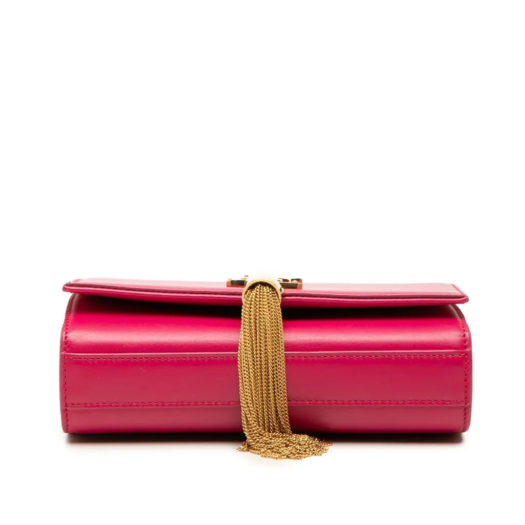 Saint Laurent Small Smooth Calfskin Monogram Kate Tassel Crossbody Pink Leather Very good - Inside View