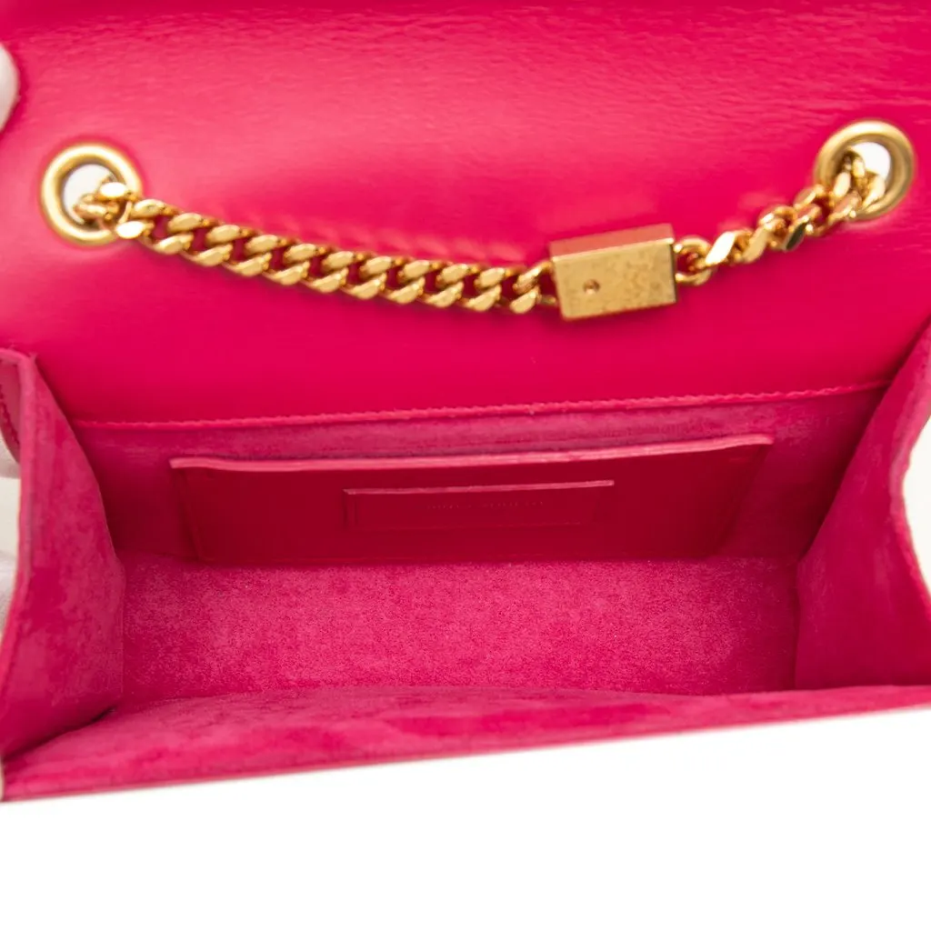 Saint Laurent Small Smooth Calfskin Monogram Kate Tassel Crossbody Pink Leather Very good - Model View