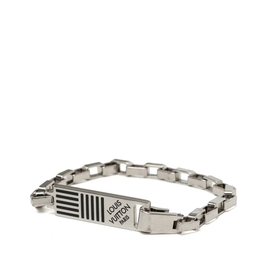 Louis Vuitton Brass and Enamel Damier Colors Chain Bracelet Silver Metal Very good - Back View