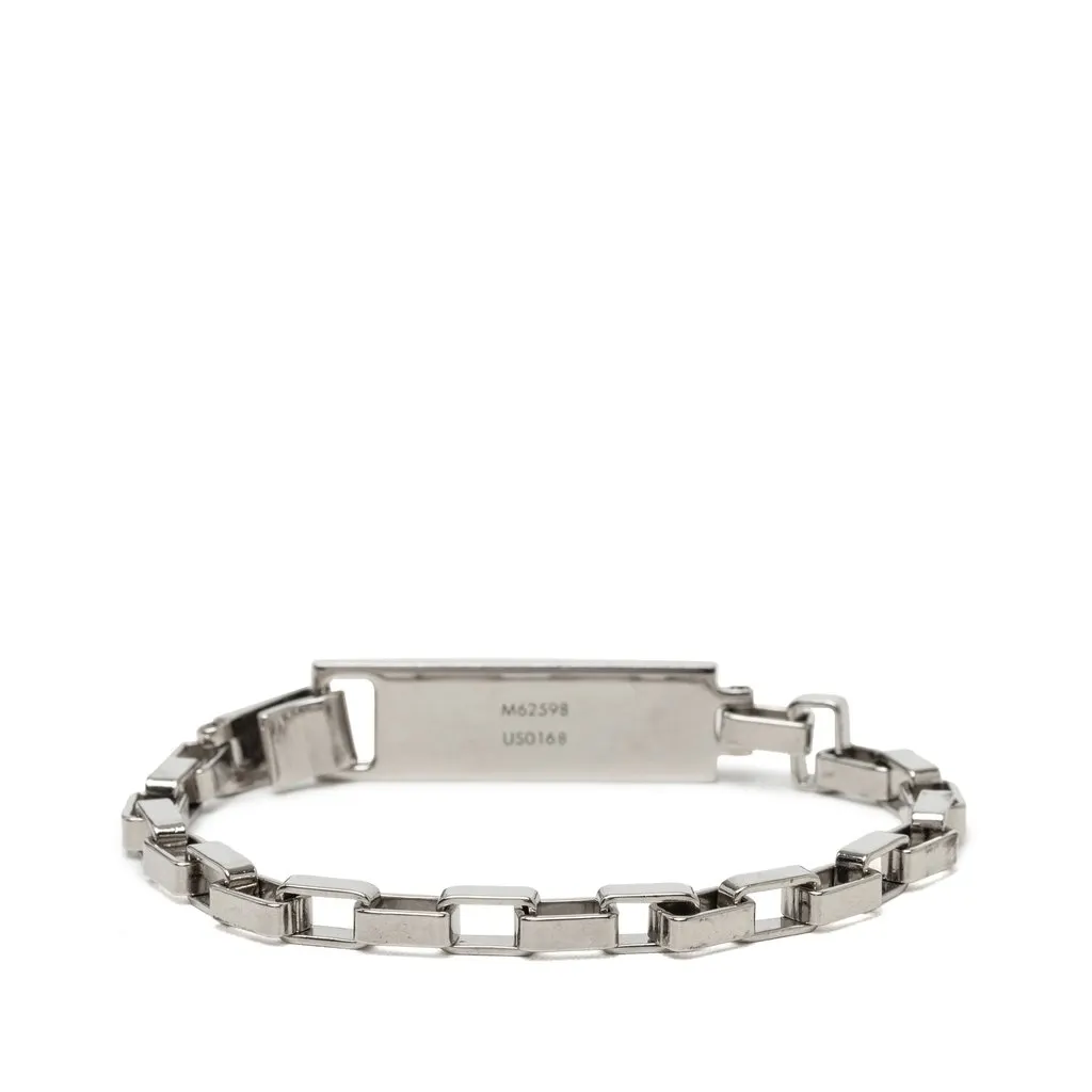Louis Vuitton Brass and Enamel Damier Colors Chain Bracelet Silver Metal Very good - Inside View