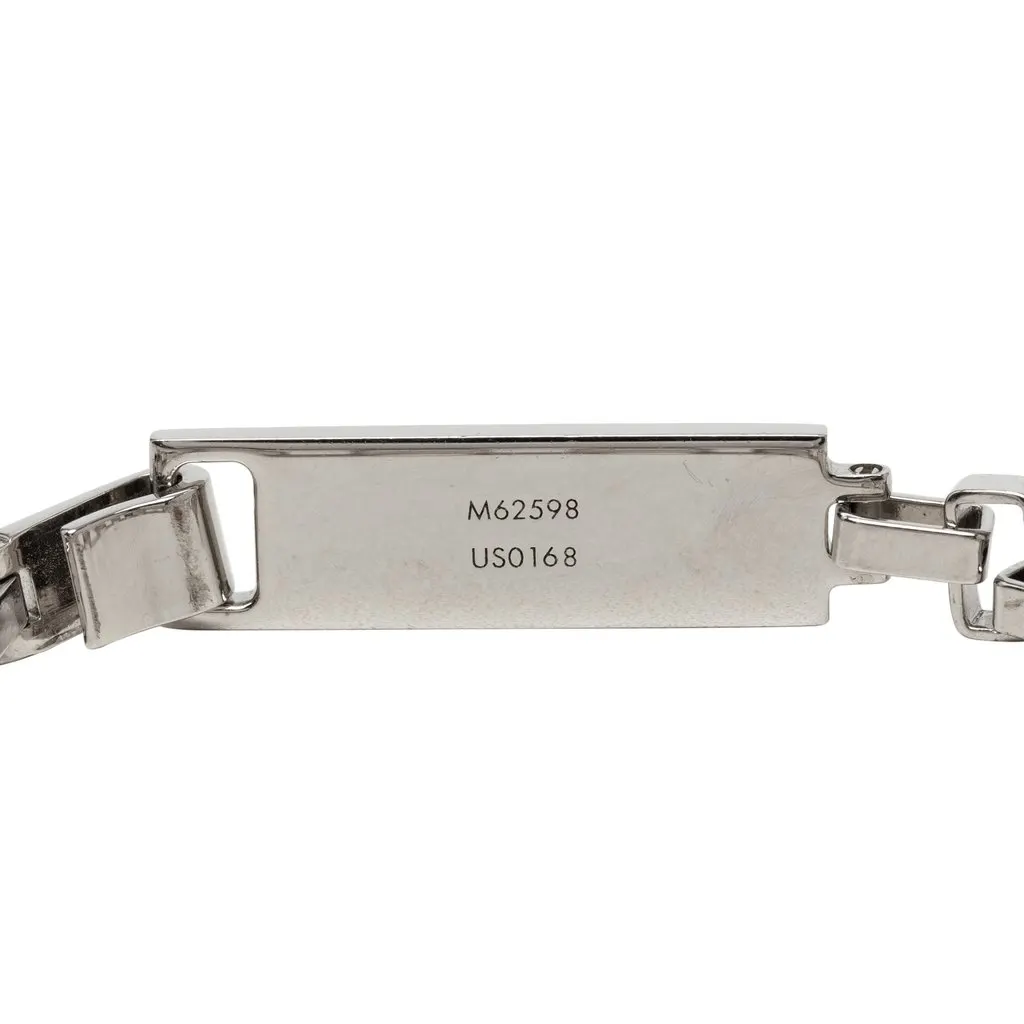 Louis Vuitton Brass and Enamel Damier Colors Chain Bracelet Silver Metal Very good - Box View