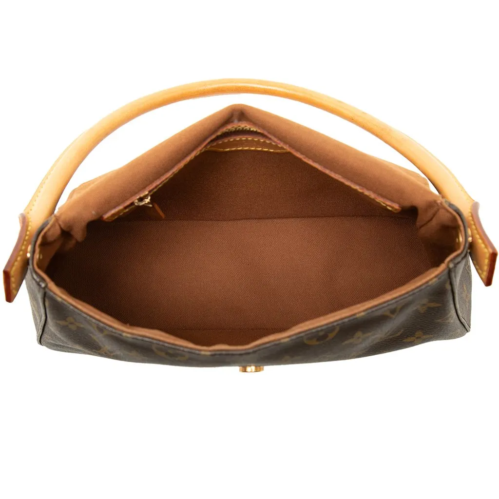 Louis Vuitton Monogram Mini Looping Brown Canvas Good - Model View
