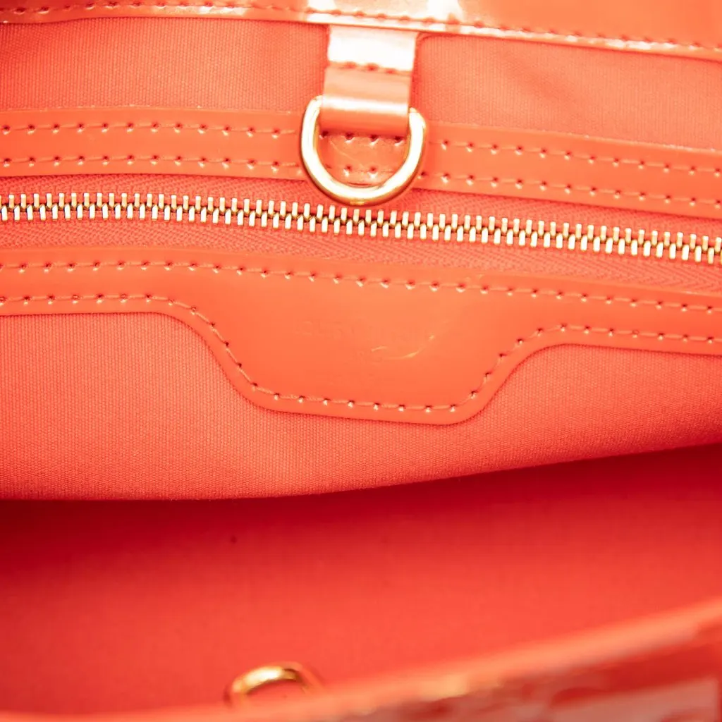 Louis Vuitton Monogram Vernis Wilshire PM Orange Leather Very good - Box View