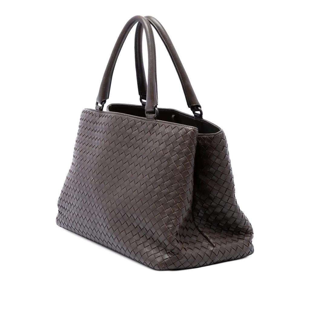 Bottega Veneta Nappa Intrecciato Milano Tote Brown Leather Very good - Back View