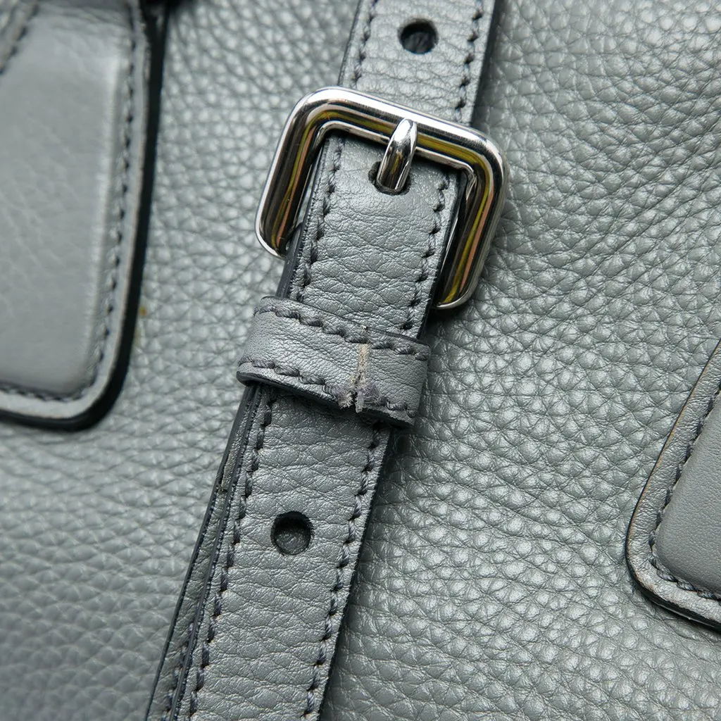 Prada Vitello Daino Open Convertible Tote Grey Leather Good - Box View