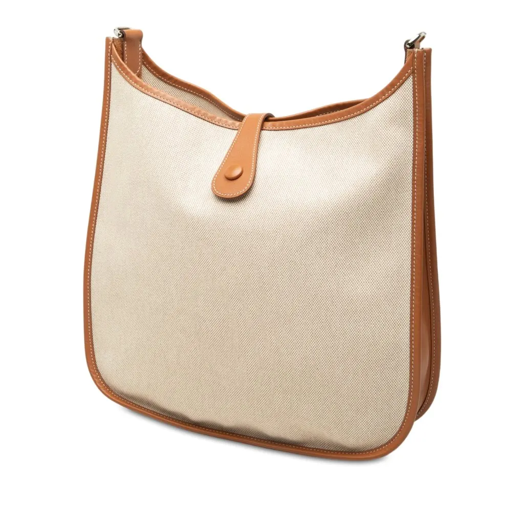 Hermès Toile and Swift Evelyne I 33 Beige Canvas Very good - Back View