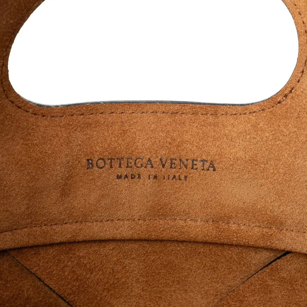 Bottega Veneta Small Leather Maxi Intrecciato Slip Tote Black Leather Very good - Box View