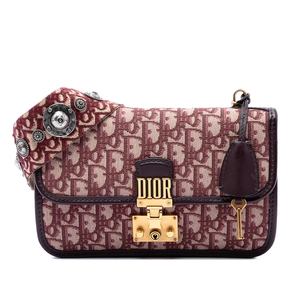 Dior Oblique Canvas DiorAddict Flap Red Canvas Very good - Front View