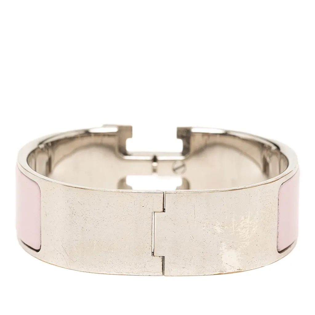 Hermès Wide Enamel Clic Clac H Bracelet PM Pink Very good - Inside View