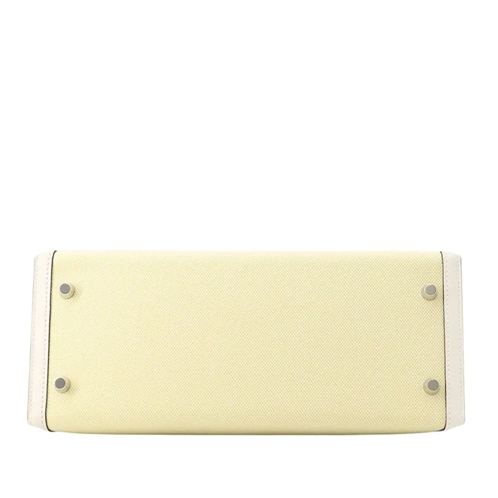 Hermès Toile H and Swift Kelly II Sellier 28 Yellow Very good - Inside View