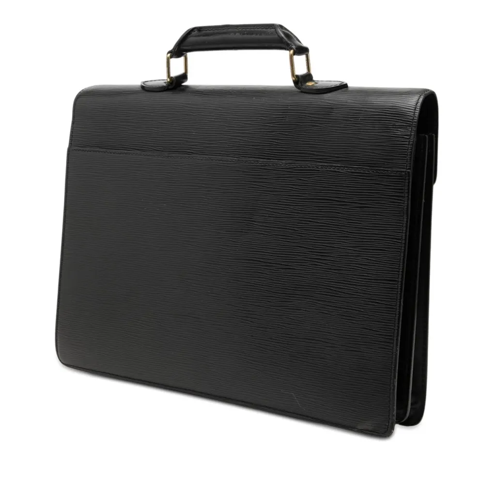 Louis Vuitton Epi Serviette Conseiller Black Leather Very good - Back View