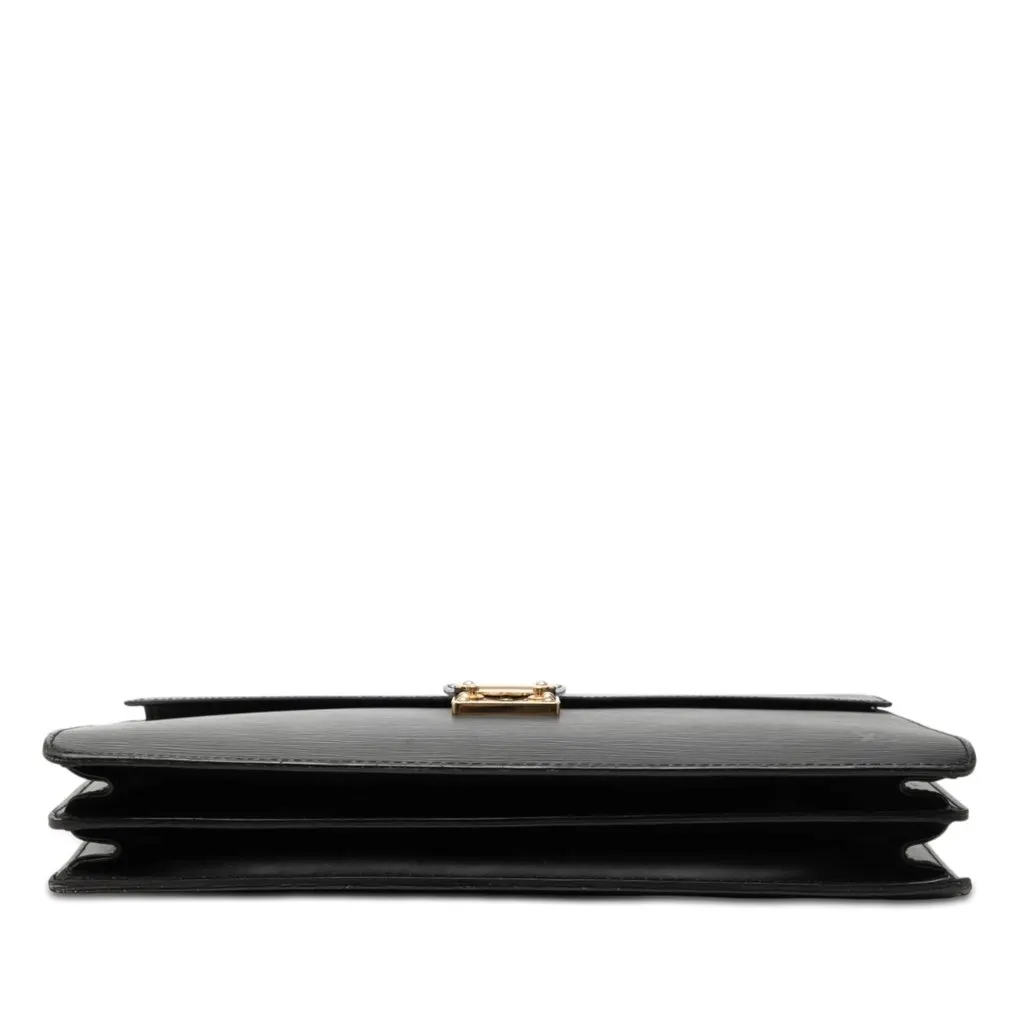 Louis Vuitton Epi Serviette Conseiller Black Leather Very good - Inside View