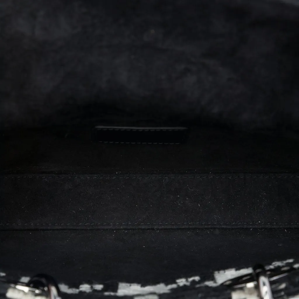 Dior Medium Canvas Macro Houndstooth Lady D Joy Black Canvas Very good - Model View