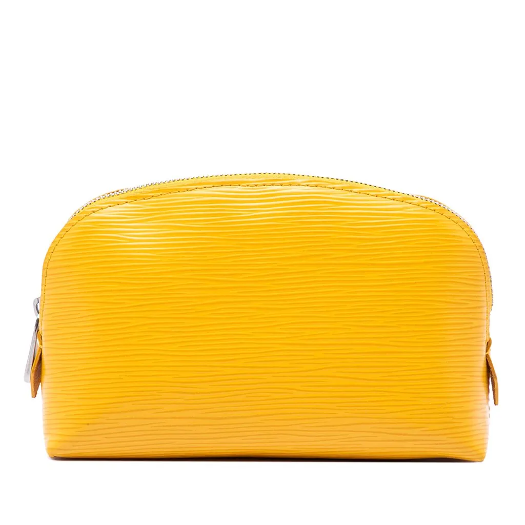 Louis Vuitton Epi Cosmetic Pouch PM Yellow Leather Very good - Front View