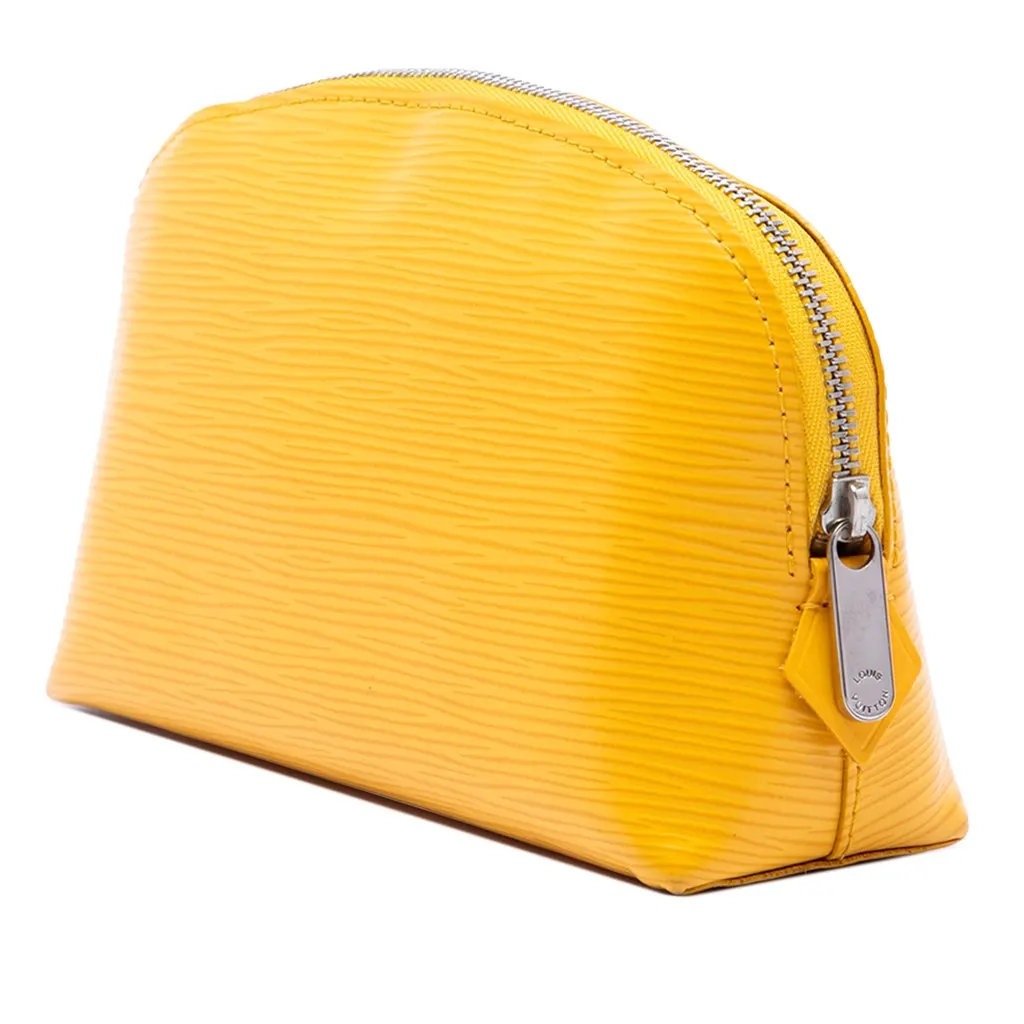 Louis Vuitton Epi Cosmetic Pouch PM Yellow Leather Very good - Back View