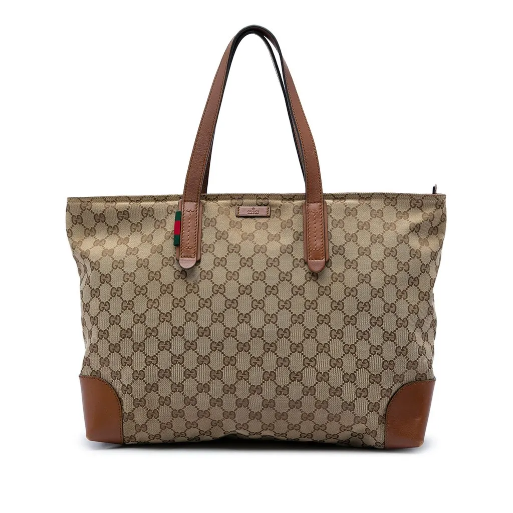 Gucci GG قماش ويب حقيبة توت