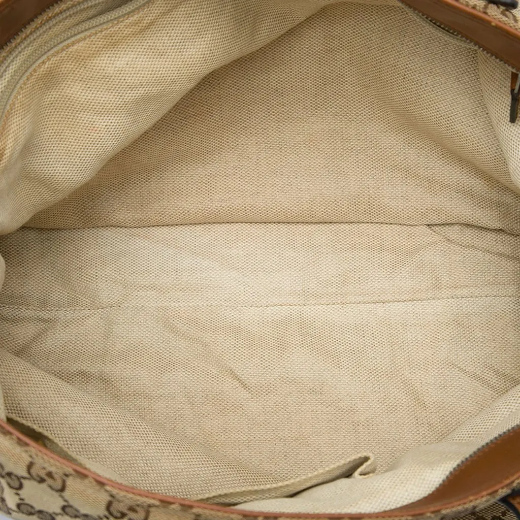 Gucci GG Canvas Web Tote Beige Canvas Good - Model View