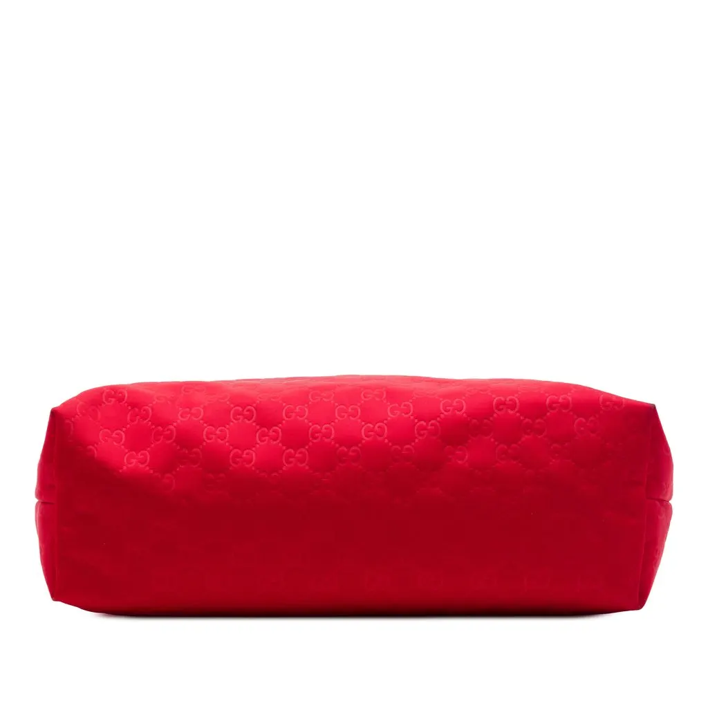 Gucci GG Nylon Tote Red Polyamide Good - Inside View