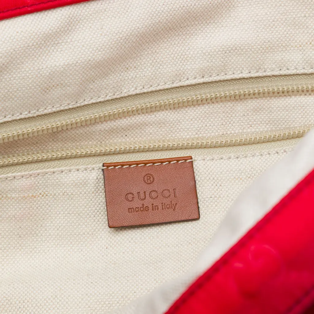 Gucci GG Nylon Tote Red Polyamide Good - Box View