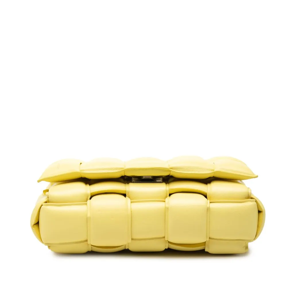 Bottega Veneta Nappa Intrecciato Padded Cassette Crossbody Yellow Leather Very good - Inside View