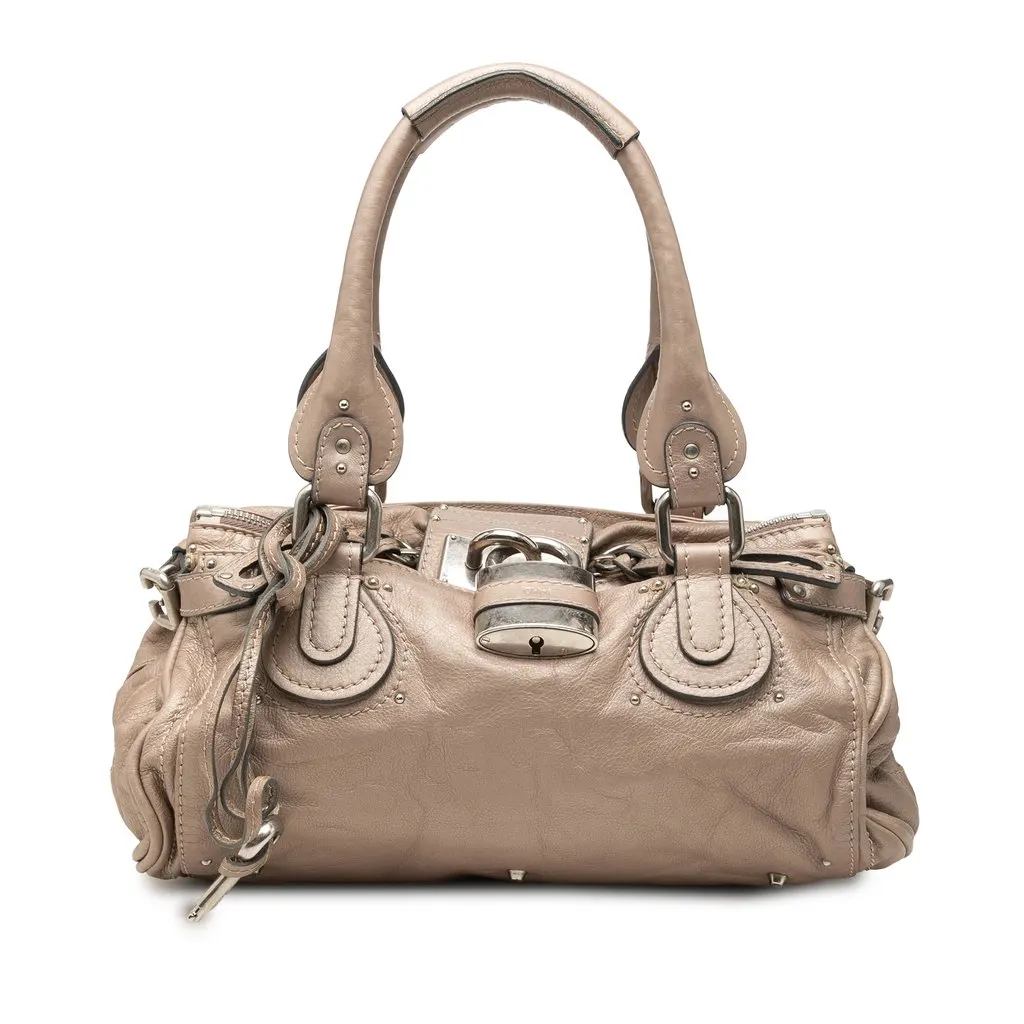 Chloé Medium Leather Paddington Handbag Brown Leather Very good - Front View