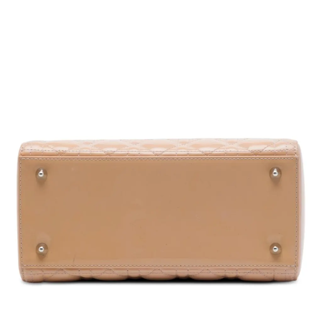 Dior Medium Patent Cannage Lady Dior Pink Leather Very good - Inside View